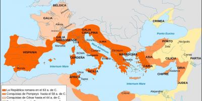 La Rome antique carte étiquetés