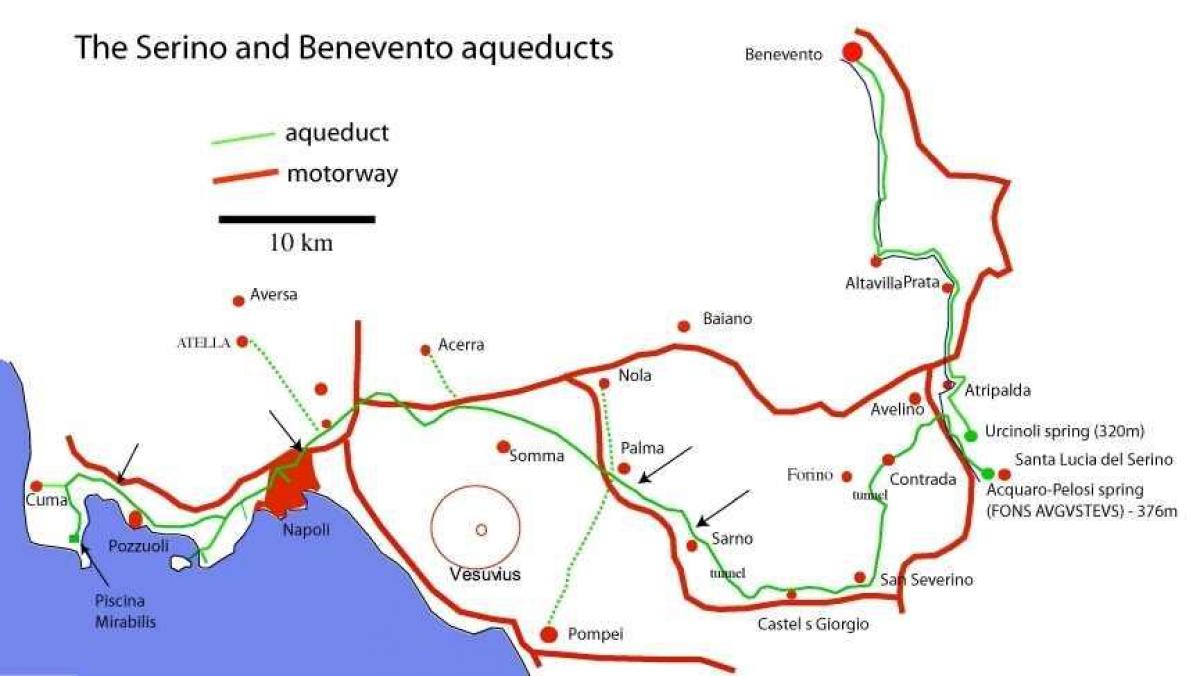 Carte des aqueducs Romains 