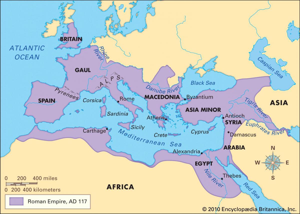 la Rome antique la carte pour les enfants