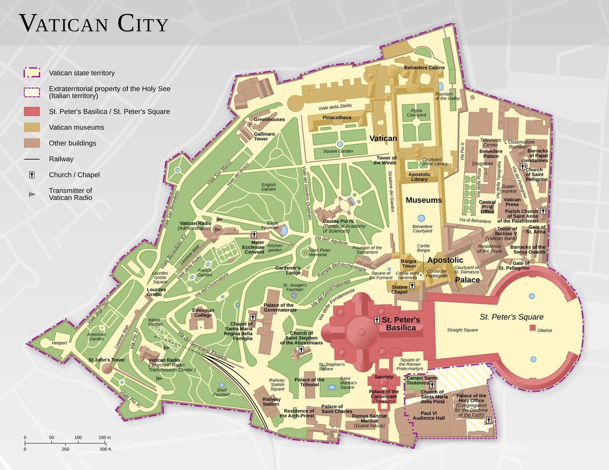 de la cité du vatican carte touristique