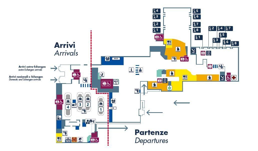 Carte de l'aéroport de Rome ciampino