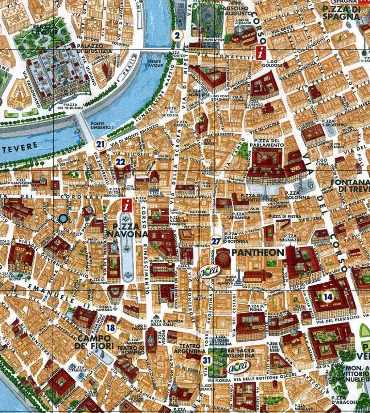 carte de Rome piazza navona