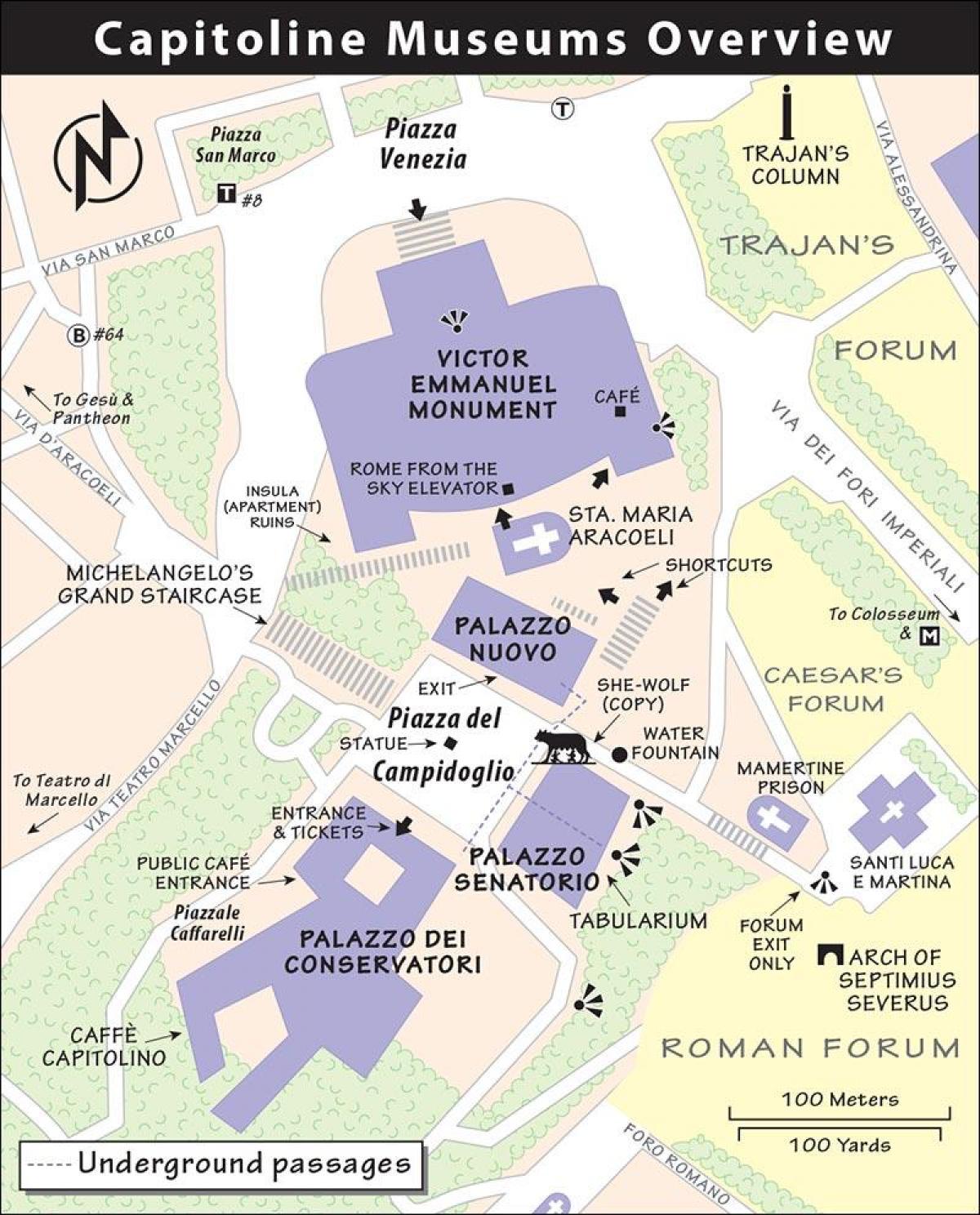 Carte des musées capitolins