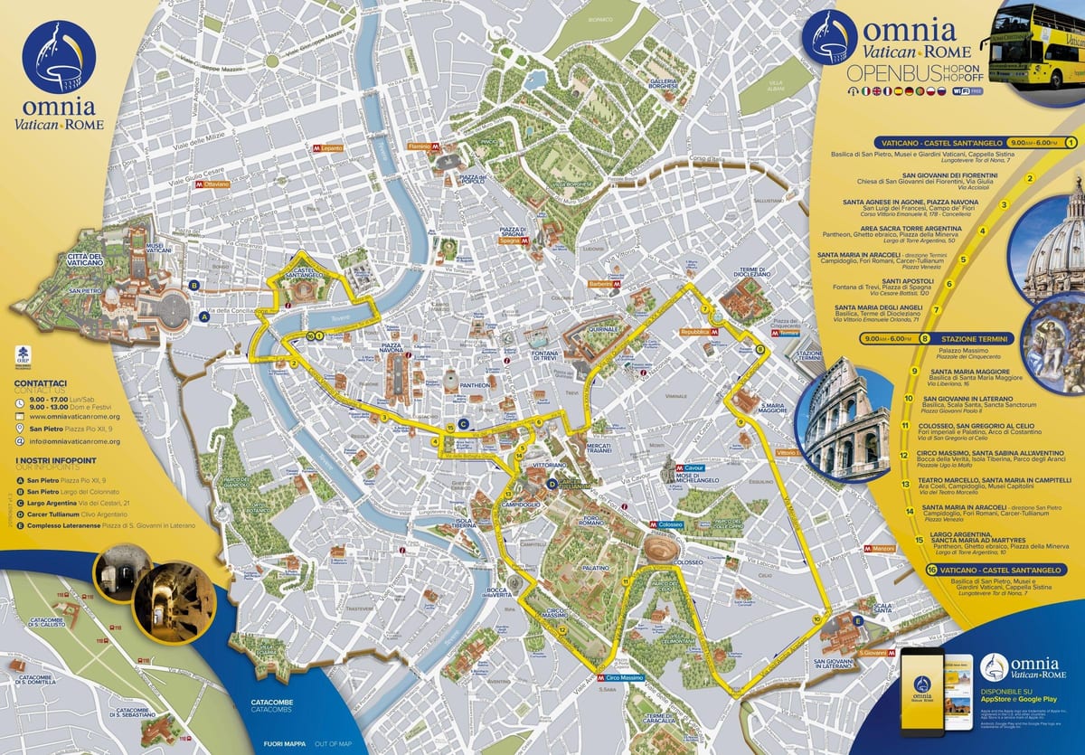 La carte de Rome, bus à la route
