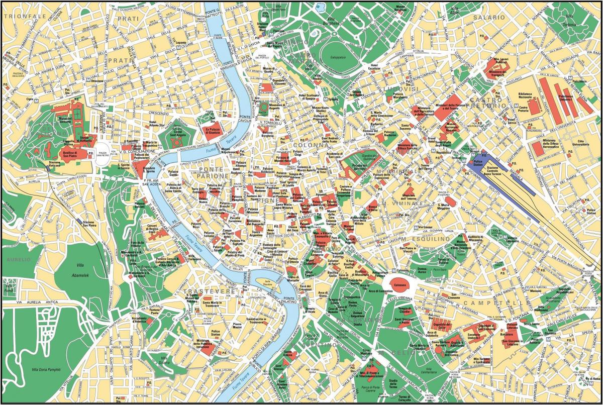 une carte de Rome