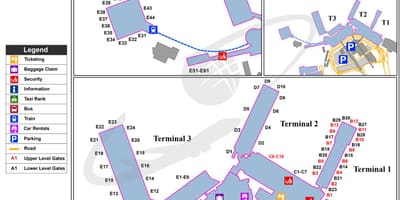 Aéroport international Leonardo da vinci carte