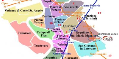 Rome carte des régions