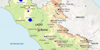 Carte topographique de Rome