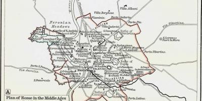 Carte de la Rome médiévale