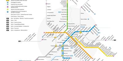 Carte de la station de métro Rome