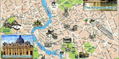 Rome la carte - Cartes de Rome (Lazio - Italie) - Touristique
