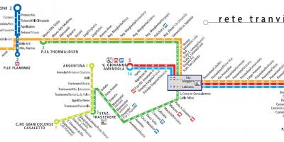Carte de Rome tram 19 
